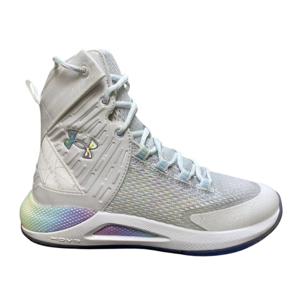 Under Armour Highlight Ace Women's Volleyball Shoes White Silver 3024042-100 NEW
